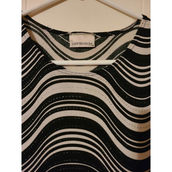 Tapemeasure Blouse Top Large Striped Sleeveless Round Neck Pullover (AI) - Picture 2 of 4